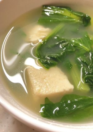 小松菜と豆腐の♡優しい旨塩味スープ♡-レシピのメイン写真