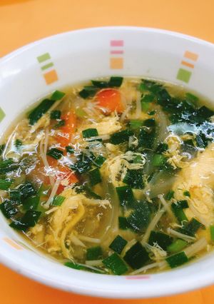 にら玉スープ☆給食メニュー-レシピのメイン写真