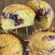 ブルーベリージャムのマーブルカップケーキ