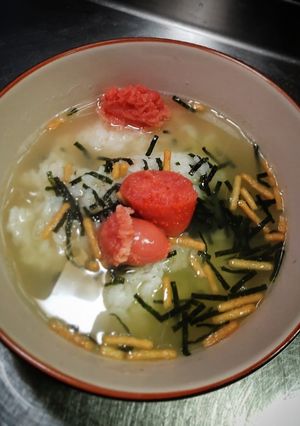 タラコのお茶漬け〜❨(@≧↺≦@)❩ノ-レシピのメイン写真