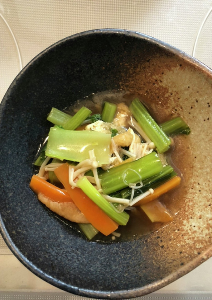 簡単！小松菜とうす揚げのさっと煮-レシピのメイン写真