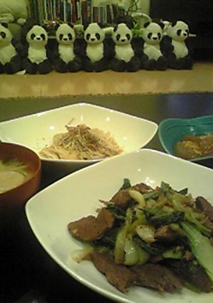 角煮と青梗菜の炒め物-レシピのメイン写真
