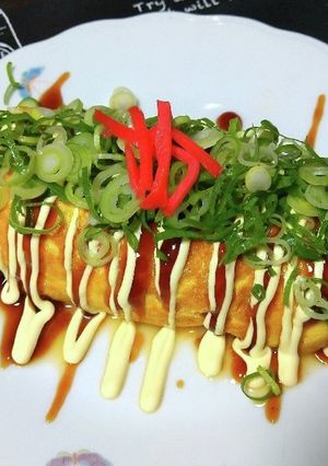 ねぎ山盛り☆とん平焼き〜糖質制限中-レシピのメイン写真