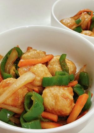 調味料3つ☆簡単酢豚風肉団子-レシピのメイン写真