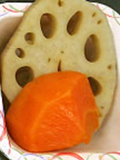 炊き合わせ(蓮根・人参)-レシピのメイン写真