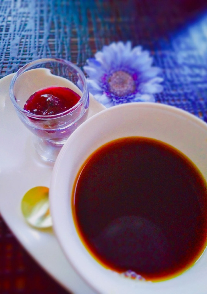 コーヒーとブルーベリージャムorソース♪-レシピのメイン写真