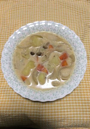 我が家の豆乳シチュー（鍋帽子＆土鍋使用）-レシピのメイン写真