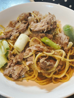 豚肉と長ネギのおろしポン酢パスタ-レシピのメイン写真