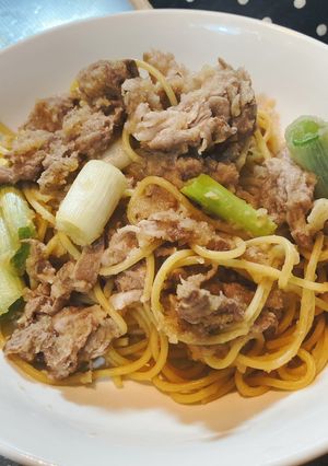 豚肉と長ネギのおろしポン酢パスタ-レシピのメイン写真