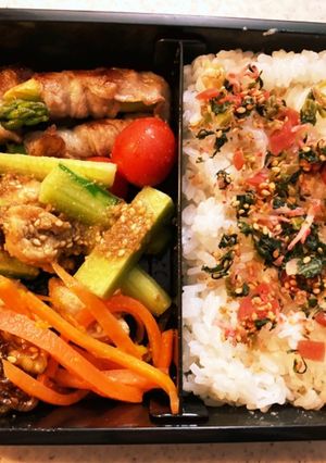 棒棒鶏胡瓜添え小女子胡桃高校生男子弁当-レシピのメイン写真