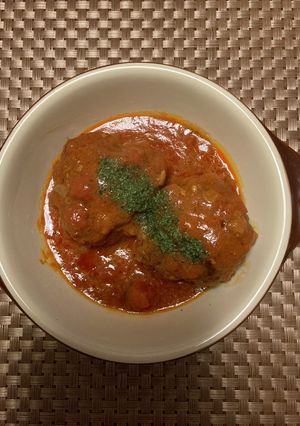 トマト味の煮込みハンバーグ-レシピのメイン写真