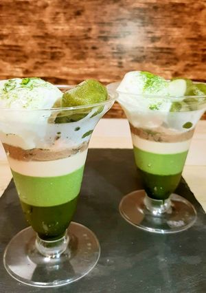 抹茶のしましまパフェ-レシピのメイン写真
