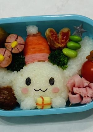 シナモンロールキャラ弁　クリスマス-レシピのメイン写真