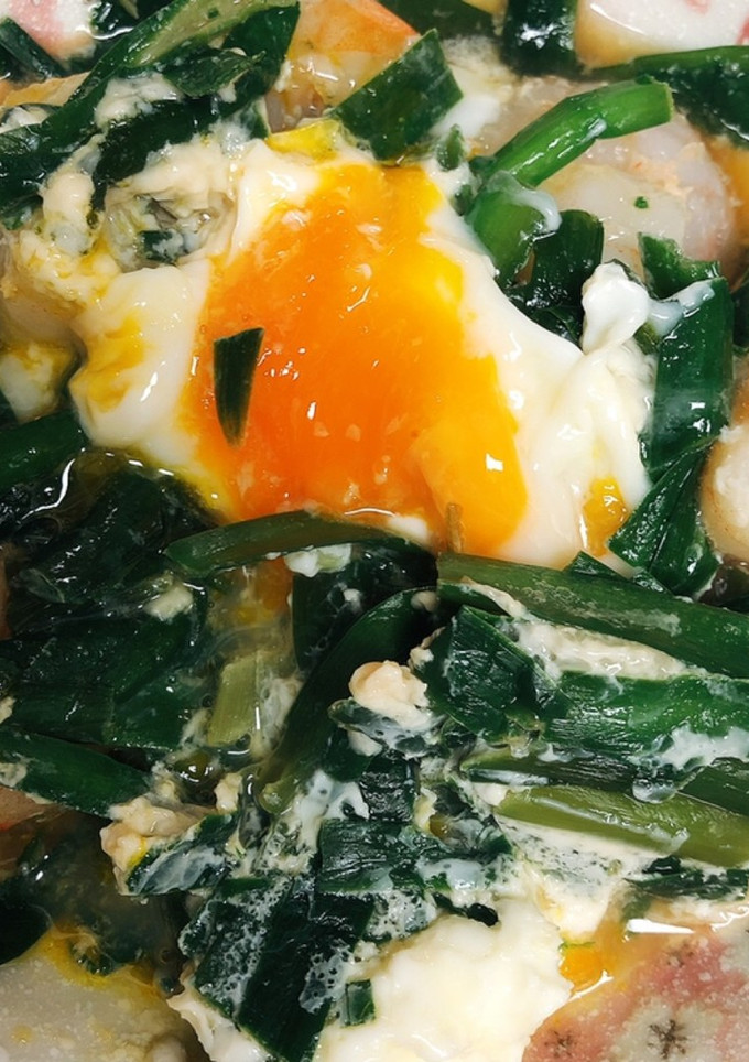 レンチン調理！冷凍野菜とエビの卵とじ-レシピのメイン写真