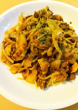 簡単●トマト缶でミートソースのパスタ-レシピのメイン写真