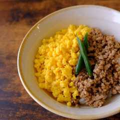 รูปของ ふっわふわ！つゆだく鶏そぼろと煎り卵
