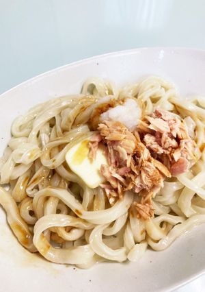 超簡単！！ツナおろしバターうどん-レシピのメイン写真