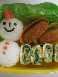 キャラ弁簡単☆雪だるま弁当☆-レシピのメイン写真