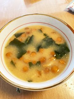 なめことワカメの味噌汁-レシピのメイン写真