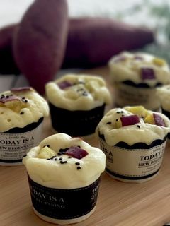 HMとレンジで♪さつまいも蒸しパン-レシピのメイン写真