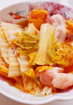 超簡単♡白菜とベーコンのミルフィーユ煮-レシピのメイン写真
