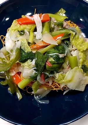 レンジでマルタイ皿うどん❤-レシピのメイン写真