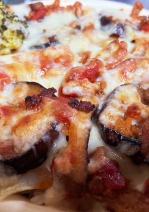 チーズたっぷり茄子ベーコンラザニアご飯-レシピのメイン写真