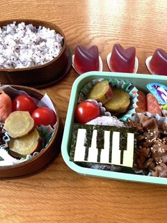 【キャラ弁初心者】海苔チーズピアノ-レシピのメイン写真