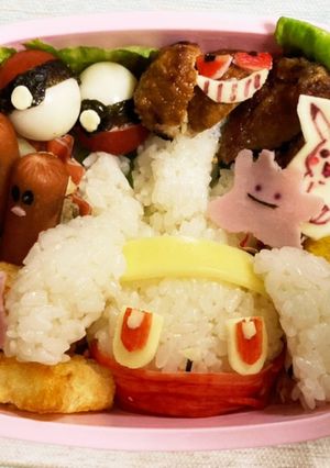 ラビフットと仲間達♪ポケモンキャラ弁-レシピのメイン写真