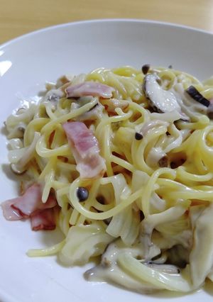 きのこたっぷりクリームパスタ-レシピのメイン写真