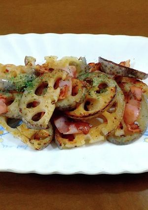 ○o れんこんとベーコンの塩炒め o○-レシピのメイン写真