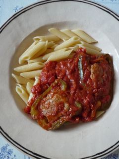 トマトでじっくり煮込み・ピーマン肉詰め♪-レシピのメイン写真