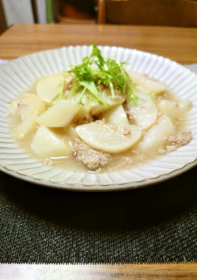 ヨウサマのかぶと豚ひき肉のあんかけ-レシピのメイン写真