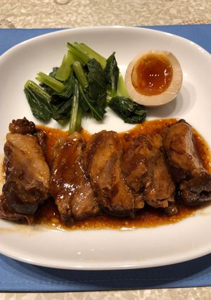 レンジで超簡単主菜♪豚の角煮ワンプレート-レシピのメイン写真