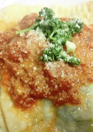 ほうれん草と松の実のラビオリ-レシピのメイン写真