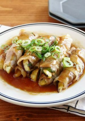 ☆簡単☆茄子と大葉のこってり肉巻き-レシピのメイン写真