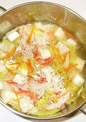 白菜かにかまコンソメスープ♪咳に簡単薬膳-レシピのメイン写真