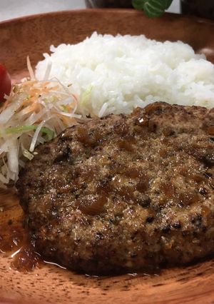 今晩のハンバーグをびっくりドンキー風に！-レシピのメイン写真