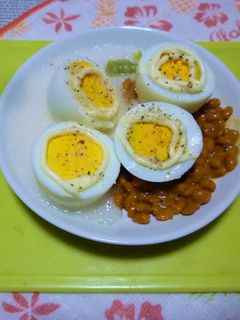 納豆とろろゆで卵のタパス-レシピのメイン写真