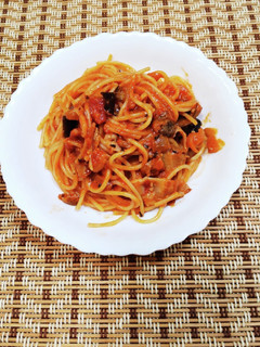 豚バラ肉となすのトマトクリームパスタ-レシピのメイン写真