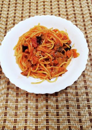 豚バラ肉となすのトマトクリームパスタ-レシピのメイン写真