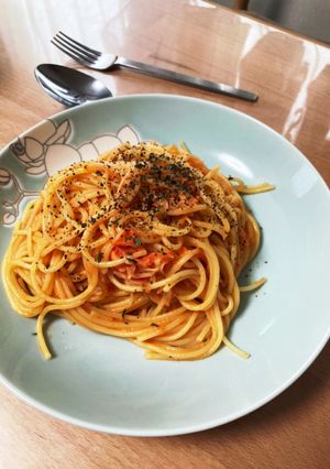 カニカマトマトクリームパスタ-レシピのメイン写真
