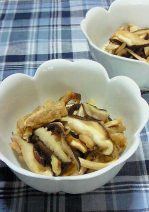 ちょっとエコ☆無駄なし軸ごと椎茸きんぴら-レシピのメイン写真