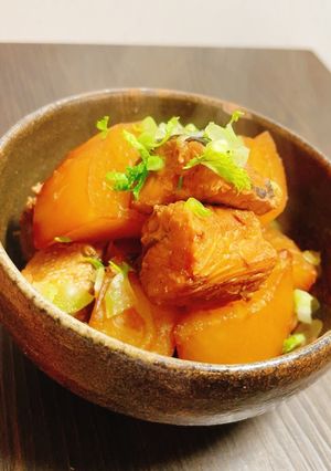 大根と鮭缶の煮物♡大根消費-レシピのメイン写真
