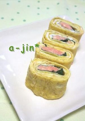 お弁当に✿大葉と明太クリチの卵焼き-レシピのメイン写真