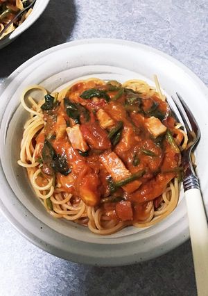 ベーコンとほうれん草のパスタ-レシピのメイン写真