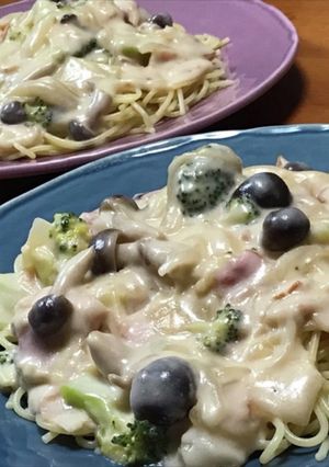 コク旨♡シメジとベーコンのクリームパスタ-レシピのメイン写真