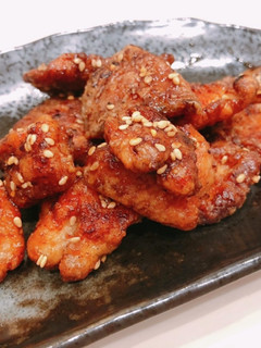 『揚げない鶏唐の甘酢ごまあえ』-レシピのメイン写真