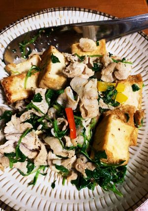 厚揚げと豚肉炒め-レシピのメイン写真
