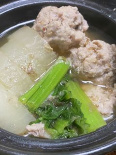 簡単でふわふわ鶏つみれ団子スープおでん-レシピのメイン写真